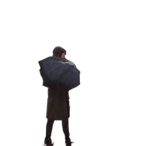 umbrella, jacket, staff, hat transparent PNG cut-out