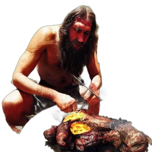 creature, animal, food, photorealistic, concept art, fire, color, photo transparent PNG cut-out