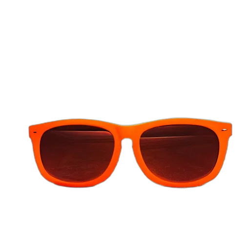 mask, 3d render, neon, orange transparent PNG cut-out