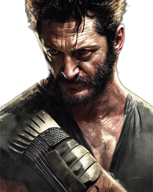 face, weapon, concept art, comic book art transparent PNG cut-out
