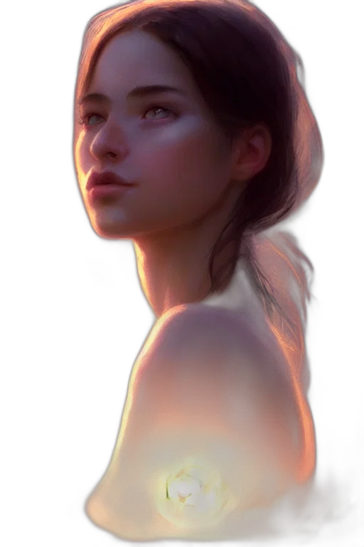 face, dress, crown, creature, photorealistic, concept art, fantasy art, oil painting transparent PNG cut-out