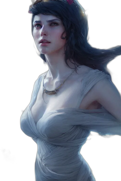 dress, dragon, face, jewelry transparent PNG cut-out