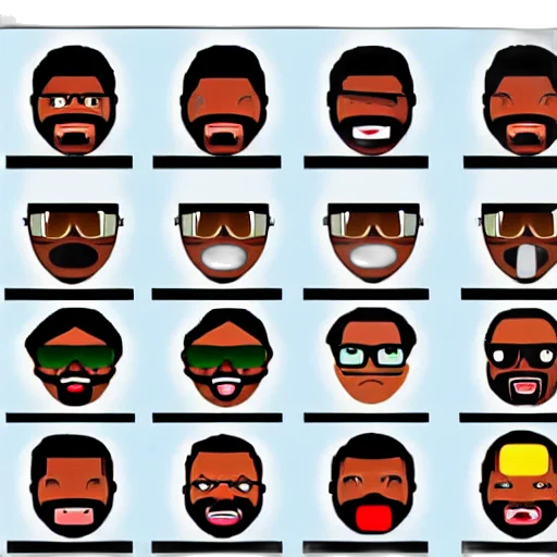 mask, face, cartoon, concept art, pixel art, comic book art, samuel, jackson transparent PNG cut-out