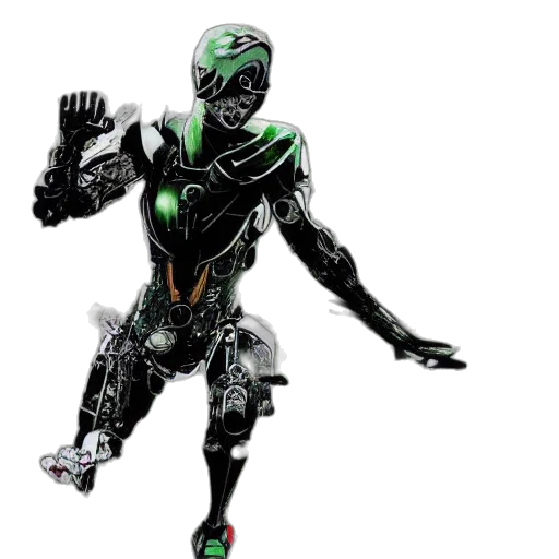 robot, concept art, 3d render, cyberpunk transparent PNG cut-out