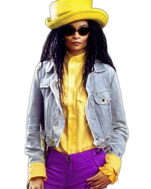 jacket, hat, staff, photorealistic transparent PNG cut-out