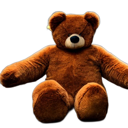 animal, 3d render, huge, teddybear transparent PNG cut-out