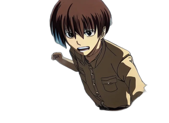 jacket, creature, weapon, staff transparent PNG cut-out