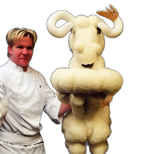 food, animal, chef, gordon, ramsay, ram, sheep, horns transparent PNG cut-out