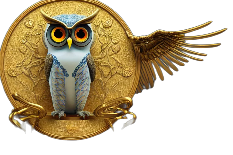 jewelry, trophy, flying, owl transparent PNG cut-out