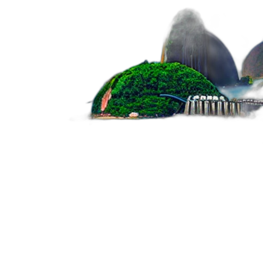 umbrella, building, tree, hair, concept art, 3d render, photorealistic, pixel art transparent PNG cut-out