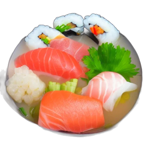 food, jewelry, photorealistic, 3d render, sushi, soup transparent PNG cut-out
