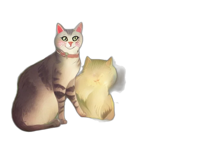 animal, concept art, 3d render, photorealistic, watercolor, pastel, cat, forest transparent PNG cut-out