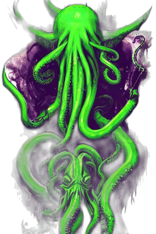 creature, staff, mask, concept art, fantasy art, pixel art, watercolor, underwater transparent PNG cut-out