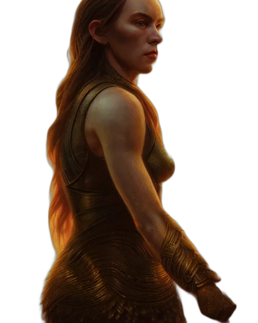 dress, dragon, face, hair transparent PNG cut-out