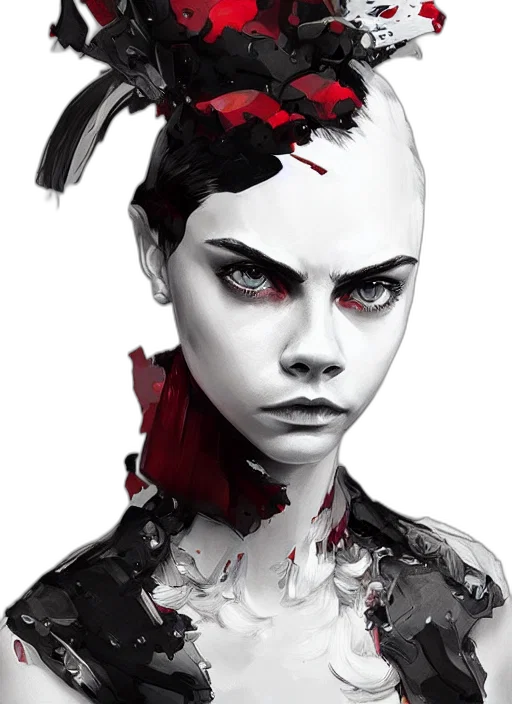 face, mask, crown, concept art transparent PNG cut-out