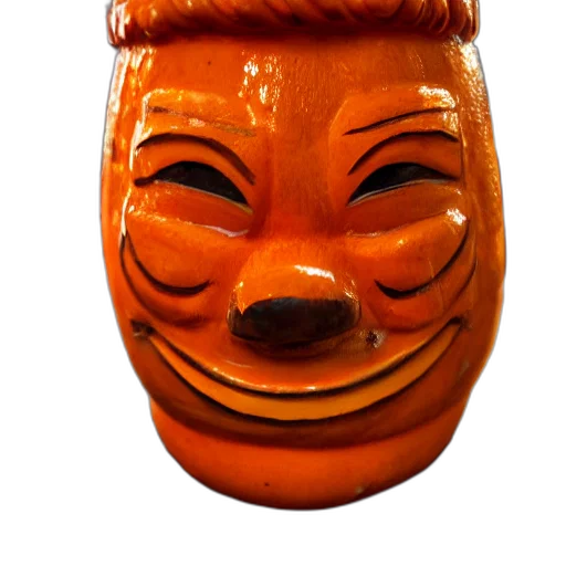 mask, face, bottle, crown, 3d render, photorealistic, closeup, photograph transparent PNG cut-out
