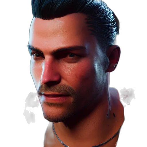 face, jacket, staff, hair, concept art, photorealistic, fantasy art, 3d render transparent PNG cut-out