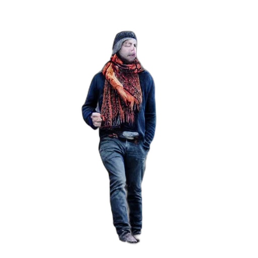 jacket, staff, hat, animal transparent PNG cut-out