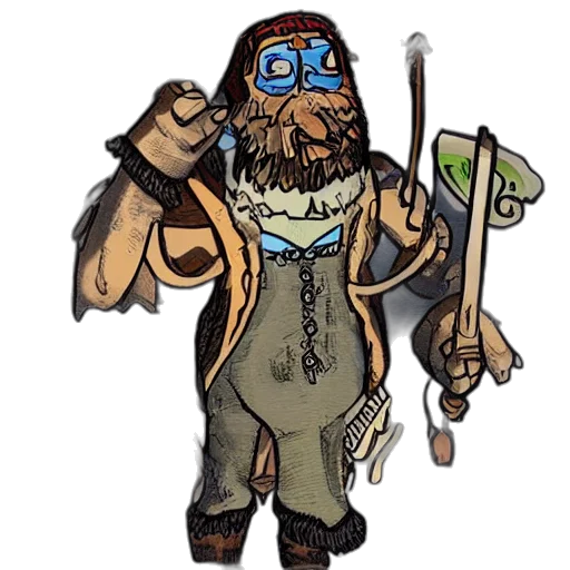 staff, mask, concept art, pixel art, fantasy art, watercolor, earth tones, reddit transparent PNG cut-out
