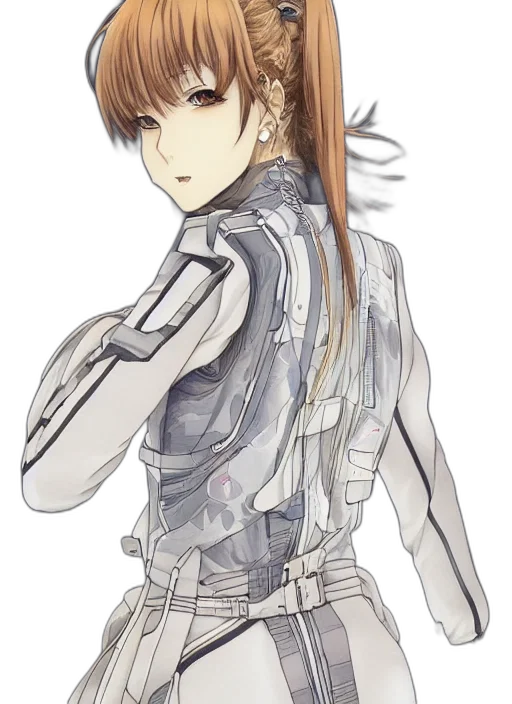 jacket, staff, robot, weapon transparent PNG cut-out