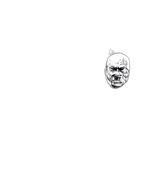 face, mask, creature, robot, photorealistic, comic book art, pencil sketch, concept art transparent PNG cut-out