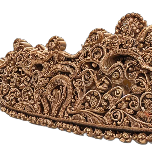 crown, jewelry, furniture, hat, 3d render, beautiful, princess, ornate transparent PNG cut-out