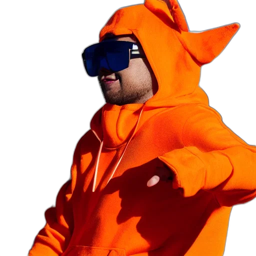 jacket, mask, hat, staff transparent PNG cut-out