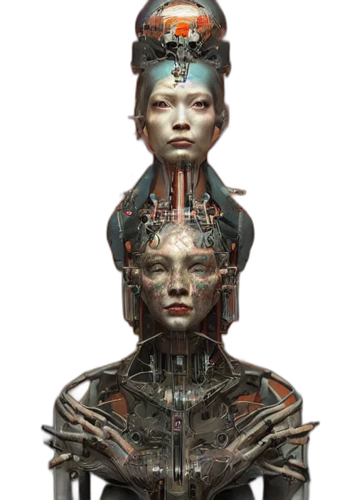 robot, face, mask, crown transparent PNG cut-out
