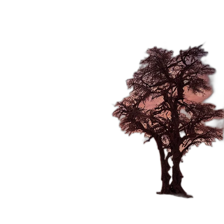 tree, crown, hair, dress, 3d render, photorealistic, concept art, pixel art transparent PNG cut-out