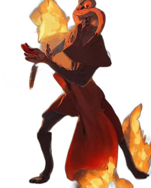 staff, mask, jacket, concept art, fantasy art, pixel art, watercolor, fire transparent PNG cut-out