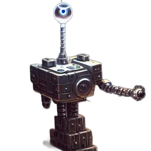 robot, staff, weapon, animal transparent PNG cut-out