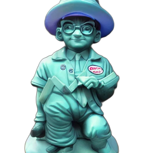 staff, 3d render, arale, statue transparent PNG cut-out
