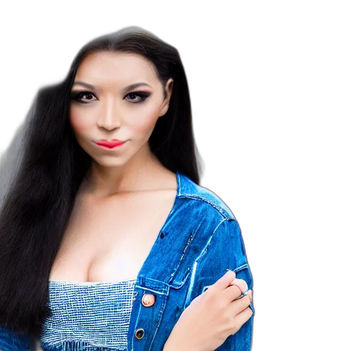 hair, dress, photorealistic, 3d render transparent PNG cut-out