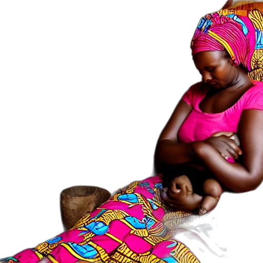 photorealistic, african, woman, sitting transparent PNG cut-out
