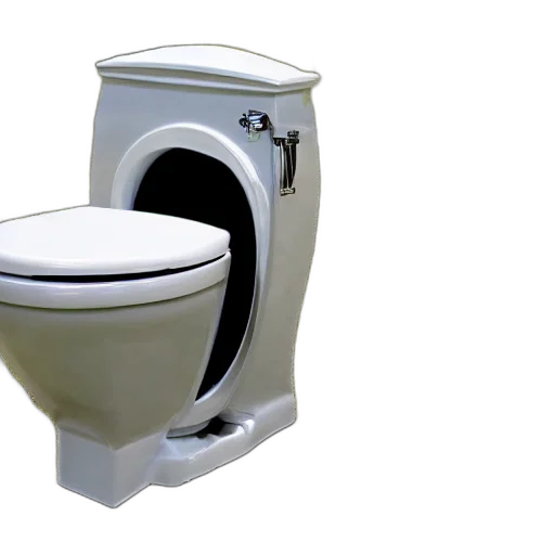 robot, furniture, weapon, staff, 3d render, photorealistic, toliet transparent PNG cut-out