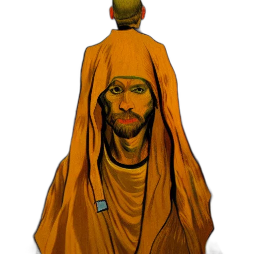 staff, mask, crown, dress, concept art, 3d render, fantasy art, pixel art transparent PNG cut-out