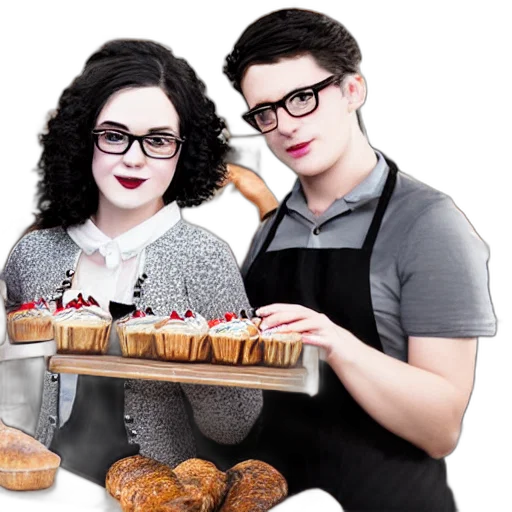 food, three, friends, working transparent PNG cut-out