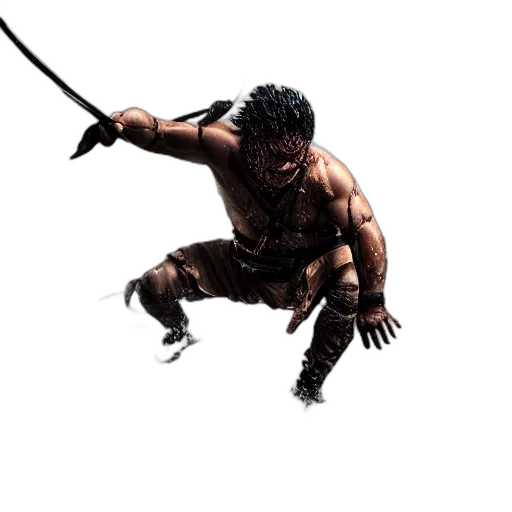 sword, weapon, staff, creature transparent PNG cut-out