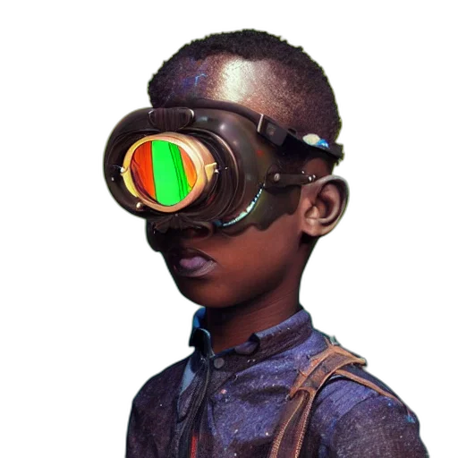 mask, robot, face, staff, concept art, 3d render, photorealistic, cyberpunk transparent PNG cut-out