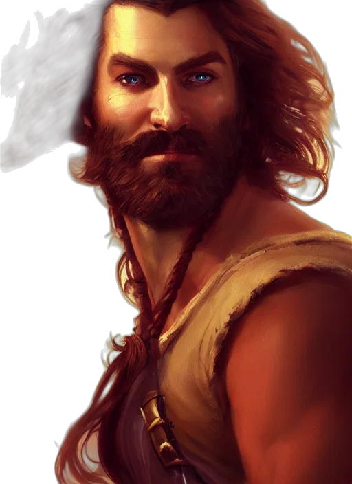 fantasy art, photorealistic, concept art, oil painting, portrait, painting, years, old transparent PNG cut-out