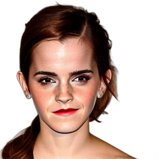 face, hair, dress, photorealistic transparent PNG cut-out