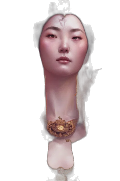 face, mask, crown, staff, fantasy art, concept art, photorealistic, oil painting transparent PNG cut-out