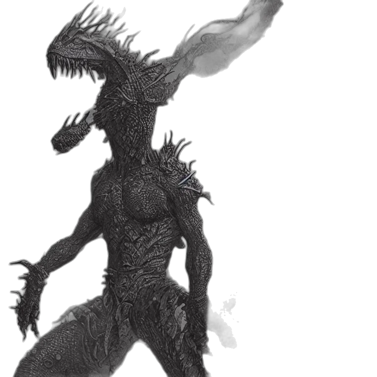 creature, dragon, animal, mask, concept art, fantasy art, comic book art, 3d render transparent PNG cut-out
