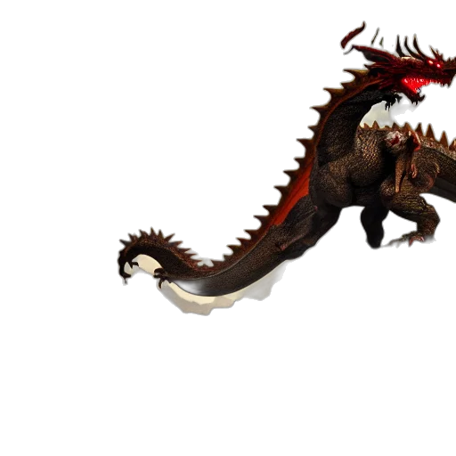 dragon, creature, animal, staff transparent PNG cut-out