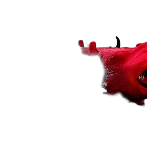 dragon, mask, creature, flower transparent PNG cut-out
