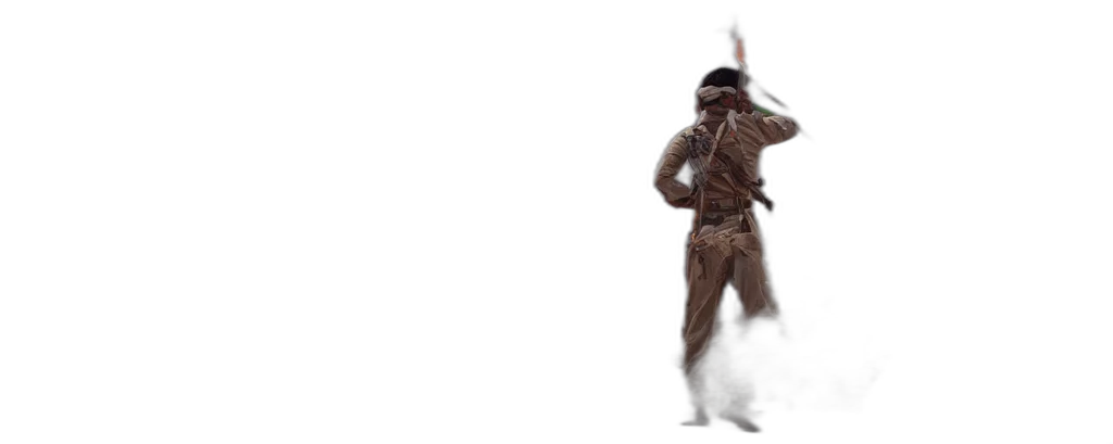 jacket, staff, creature, animal, concept art, 3d render, snow, indian transparent PNG cut-out