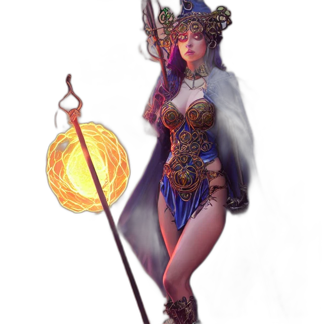 staff, crown, sword, dress transparent PNG cut-out