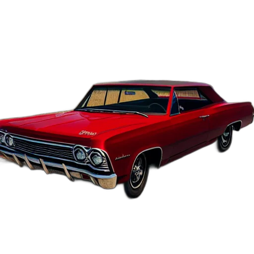 car, photorealistic, 3d render, concept art, door, chevrolet, impala, painted transparent PNG cut-out