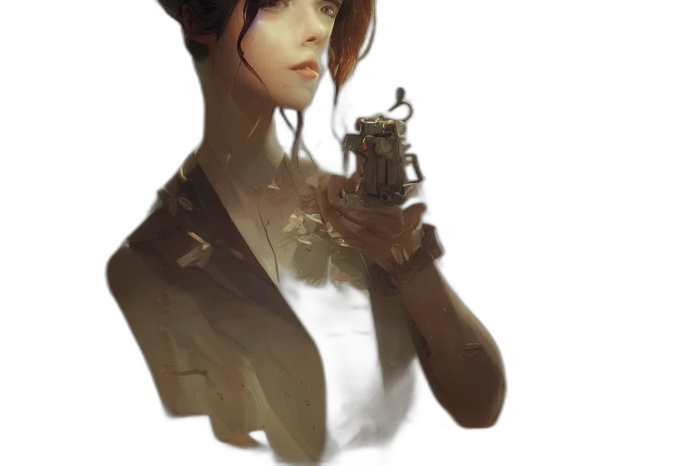 robot, staff, face, weapon transparent PNG cut-out