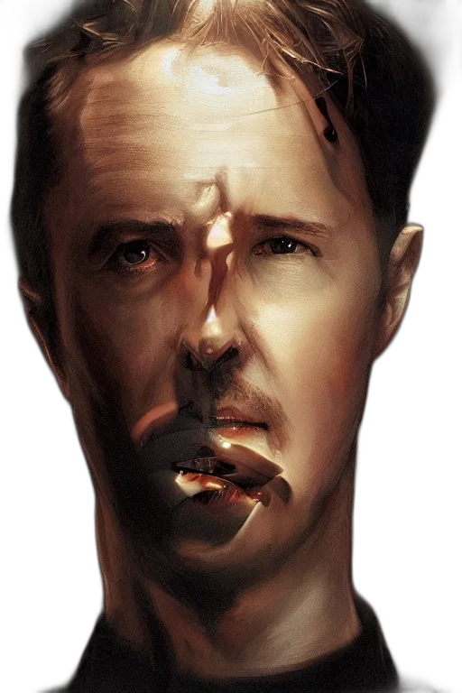 face, mask, photorealistic, comic book art, concept art, 3d render, edward, norton transparent PNG cut-out